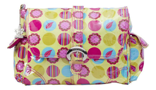 Kalencom - Bolsa Laminada Con Hebilla, Diseño De Puntos Cítr