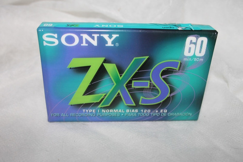 Imagem 1 de 2 de Sony Zx-s 60 Fita K7 Virgem Lacrada Antiga V/unidade -tdk-