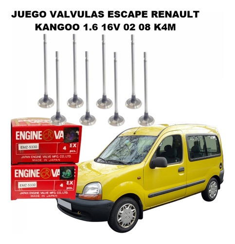 Juego Valvulas Escape Renault  Kangoo 1.6 16v 02 08 K4m
