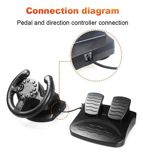 Volante Con Pedales Para Ps3/, Accesorio Para Controlador De