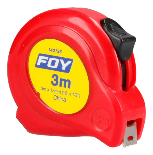 Metro Flexómetro De 3m X 13mm Métrico Y Pulgadas Foy®