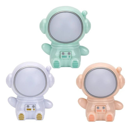 Veladora  Led Recargable Con Usb, Astronauta Varios Colores