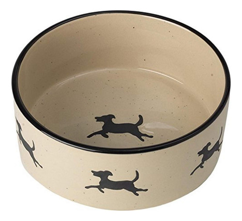Petrageous 14025 Chasing Dogs - Cuenco De Ceramica Para Alim