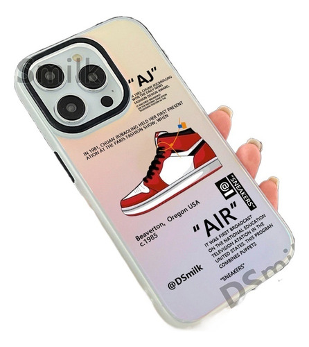 Funda Baloncesto Aurora Láser Dura Para Iphone16pro/15/14/..