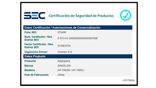 Imagen 6 de 6 de Aspiradora Vertical De Polvo Ap-700gr Sindelen