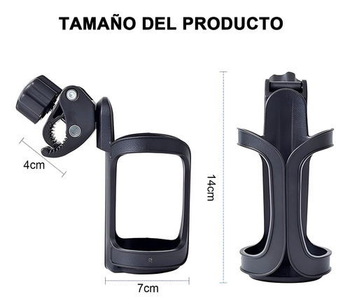 Soporte Porta Vasos Botellas Motocicleta Bicicleta Carreola