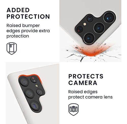Funda Para Galaxy S23 Ultra Blanco Matte Acabado Suave