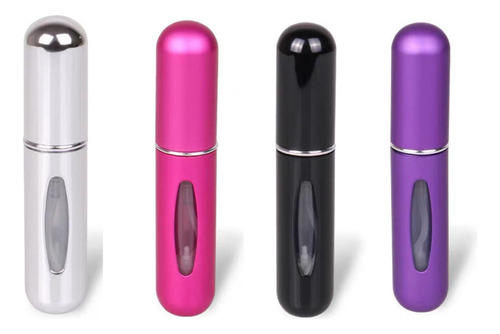 4×mini Atomizador Para Perfume Recargable Capsula Viaje Full