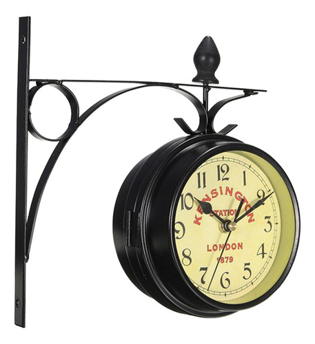 Reloj De Pared De Doble Cara De Inspiración Vintage - Reloj