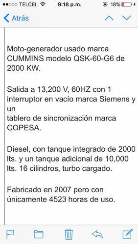 Imagen 10 de 10 de Moto-generador Cummins