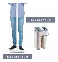 Comprar Pack2 Trapeador Moderno Con Balde En Gris Y+papel De Regalo