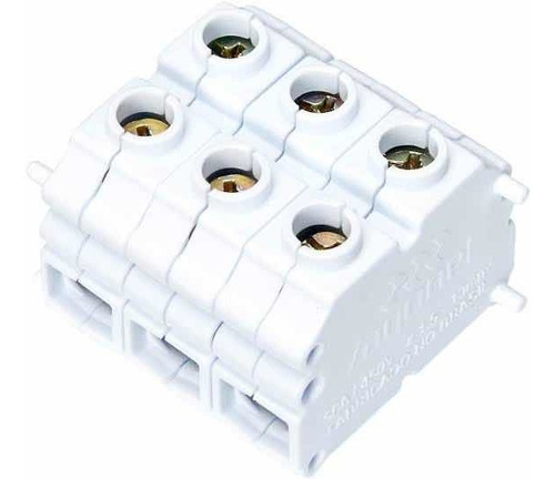 Conector Triplo Para Emendar Fios De Chuveiro Zagonel 50a Cor Branco 110V/220V