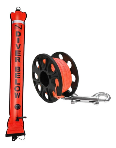 Boya De Superficie Para Buceo, Tubo De 1,8 M X 15 Cm