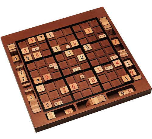 We Games Tablero De Madera Para Sudoku Con Ranuras De Alm...