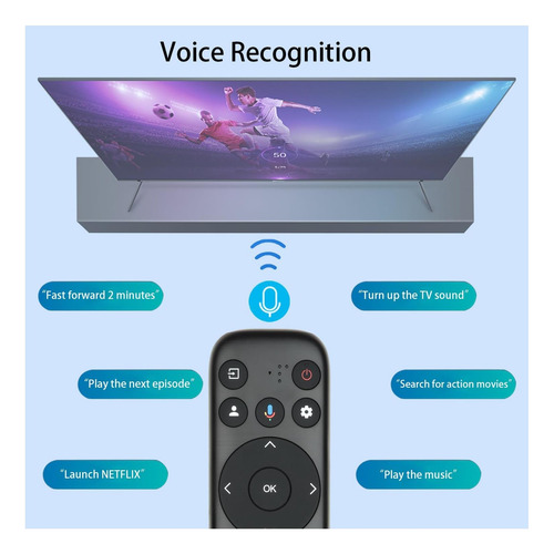 Control Remoto De Voz Rc813 Compatible Con Tcl Android Smart