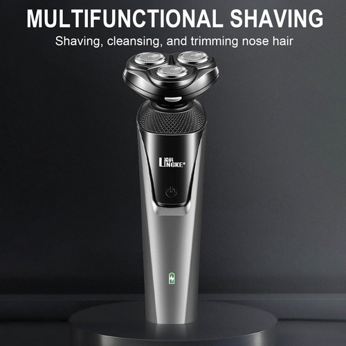 Faca De Barba Elétrica Masculina Lavável De Três Lâminas