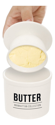 Manteigueira Francesa Cerâmica 240ml Porta Manteiga Manhatan