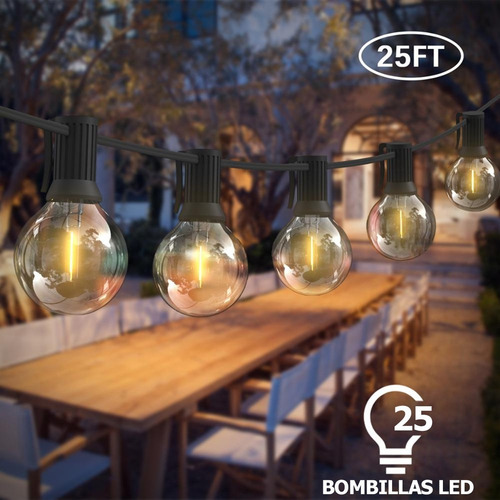 Guirnalda De Luces Decorativas Bombilla Impermeable 7.5m,25