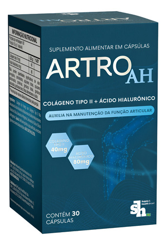 Kit 6 Meses Artro Ah Colageno Tipo 2 + Ácido Hialurônico Sem Sabor