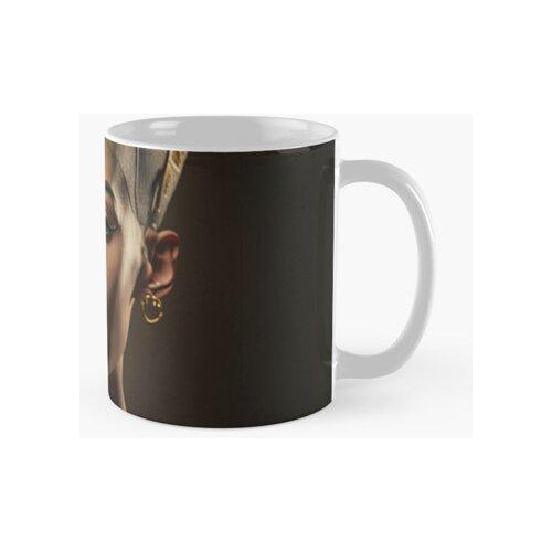 Taza Retrato Realista De Nefertiti Calidad Premium