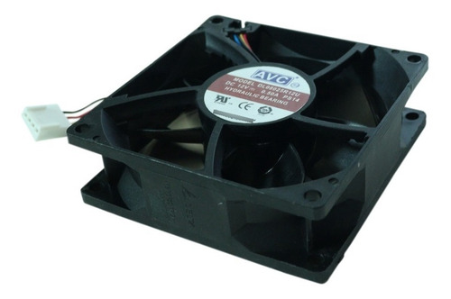 Cooler Fan Dl08025r12u 4 Fios Hidráulico Pwm Led Preto