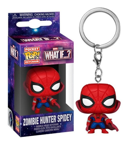 Llavero Pop Pocket Marvel What If - Zombie Hunter Spidey