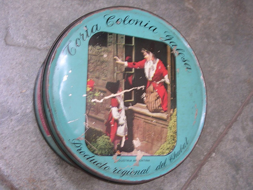 Lata Antigua Torta Colonia Galesa Diam 16cm Zona Caballito