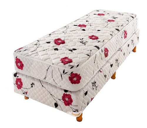 Sommier Y Colchon Cannon Soñar 90 X 190 + 1 Almohada