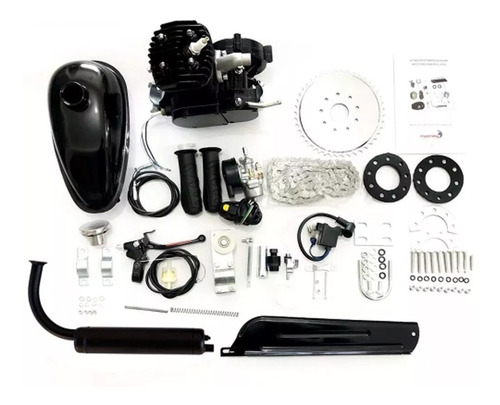 Kit Completo Motor Bicicleta Motorizada 80cc Preto Potente