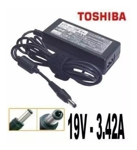 Imagen 2 de 2 de Cargador Adaptador Con Cable Toshiba Satellit L635 19v 3.42a