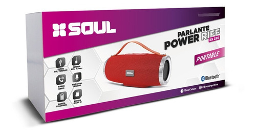 Imagen 2 de 5 de Parlante Soul Bluetooth Riff Xs250 Lector Pendrive Micro Sd