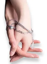 Comprar Set Pulseras Parejas Magnéticas Se Unen Corazón Acero Regalo