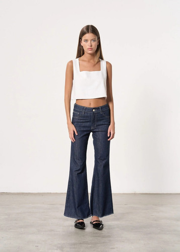 Pantalón Oxford De Jean Elastizado - Ibiza Indigo