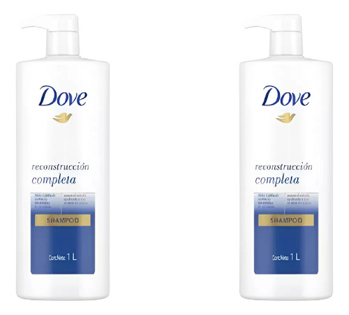 Shampoo Dove Reconstrucción Completa 1 Litro (2 Pack)
