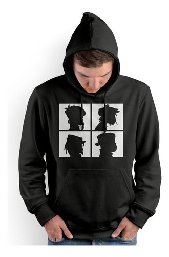 Polera Cap Gorillaz Silueta (d1271 Boleto.store)