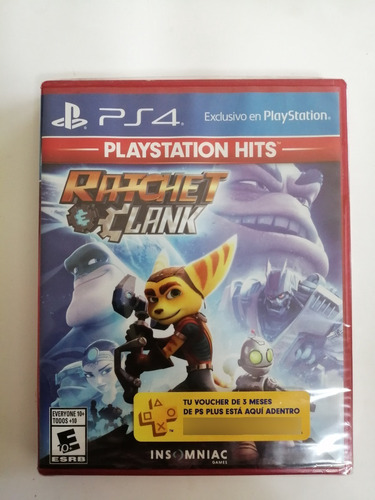 Ratchet Y Clank Ps4  Play Station Hits/3 Meses De Ps Plus