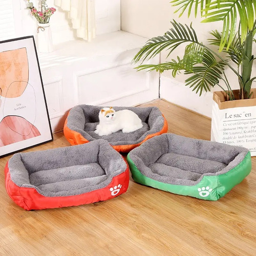 Cama Chica De Lujo Para Mascotas 45cm*33cm*12cm Color Café