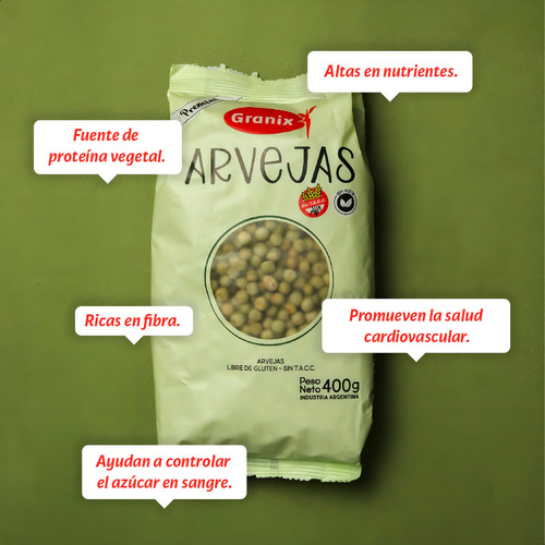 Arvejas Premium Granix Sin Tacc Legumbres - 01mercado