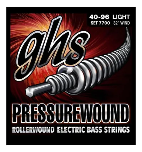Set De 4 Cuerdas Para Bajo Ghs 7700, Escala Certificada
