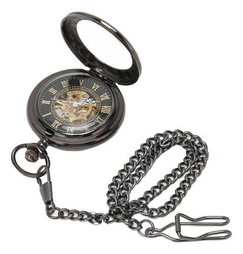 Reloj De Bolsillo Mecánico Vintage De Cuerda Manual Con Dobl