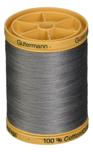 Gutermann  hilo 100% Algodon Natural 800 m Color Gris