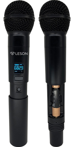 Microfone Sem Fio Bastão Lapela Headset 96 Ch Digital Leson