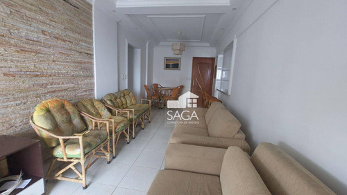 Imagem 6 de 30 de Vista Para O Mar! Mobiliado! Apartamento Com 2 Dormitórios À Venda, 85 M² Por R$ 435.000 - Vila Guilhermina - Praia Grande/sp - Ap4494