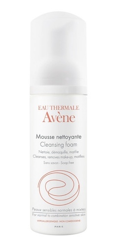 Avene Espuma Limpiadora Matificante Desmaquillante Para Rostro Y Ojos Pieles Mixtas Sensibles