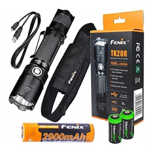 Linterna Led Fenix Tk20r 1000 Lumens Recargable 310mt + Bat.