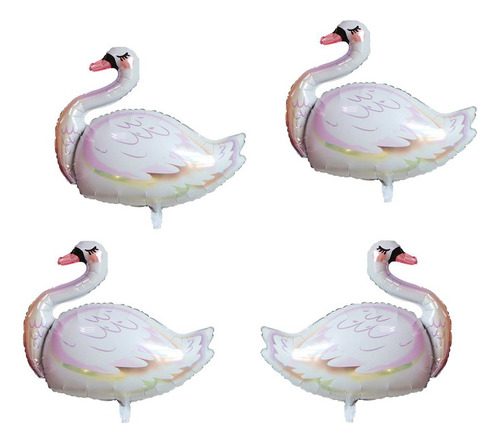 4 Piezas Cisne Globo Grande 3d Papel De Aluminio T