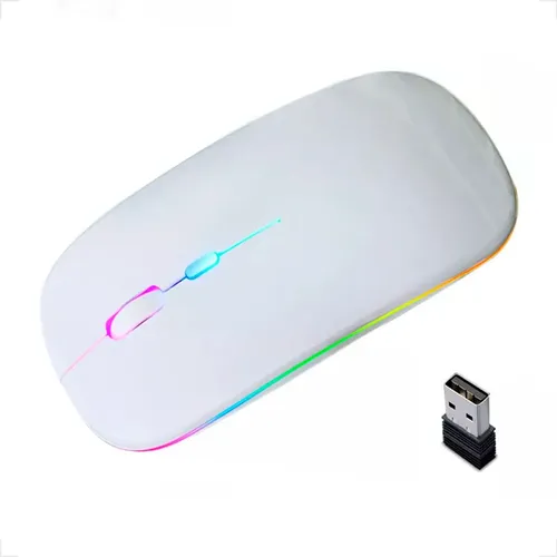 Mouse sem fio Kapbom Sem Fio Recarregável Led branco