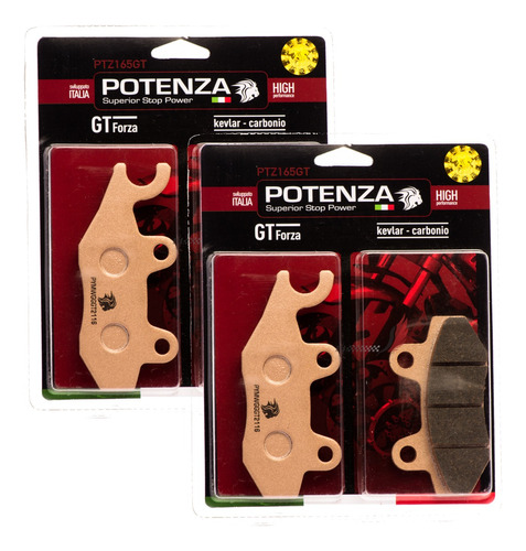 Kit Pastilha Potenza Diant+tras Ninja 250/300 165gt