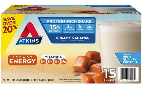 Atkins Caramelo Malteada Proteina Lista Para Beber