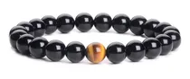 Comprar Pulsera Unisex Piedra Onix Negro Piedra Ojo De Tigre